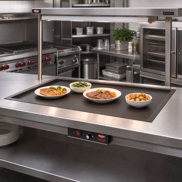 Product image #2 for Hatco Glo-Ray® 61-1/2-Inch x 21-Inch Built-In Rectangular Heated Shelf with Recessed Top