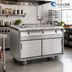 Thumbnail image #2 for Randell HTD-5B 72-Inch Electric Mobile Modular Hot Food Table with 5 Sealed Wells and Heated Base