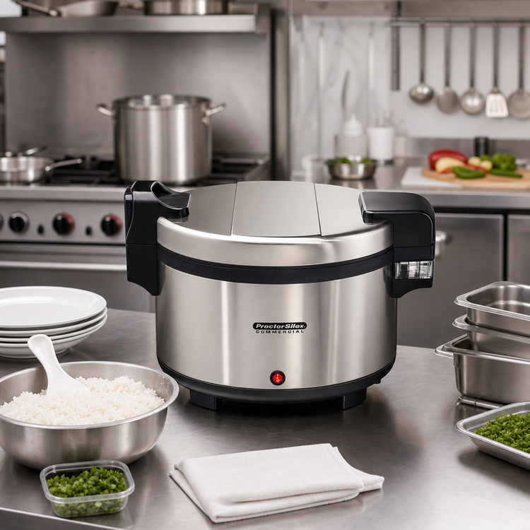 Product image #2 for Proctor-Silex Commercial 60-Cup Cooked Rice Warmer, Stainless Steel, 120V