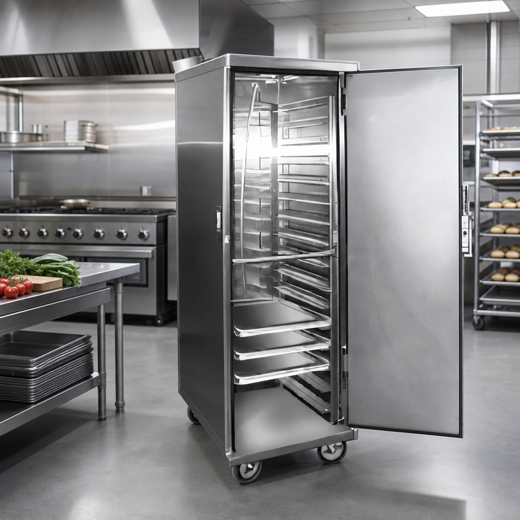 Product image #2 for Insulated Non-Heated Enclosed Transport Cabinet for 18 x 26 Trays, 30 Tray Capacity, 2-Door, Stainless Steel