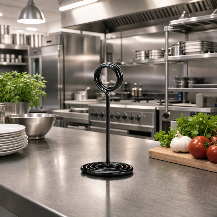 Product image #2 for 6-Inch Black Wire Loop Table Number Stand with Swirl Base