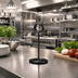 Thumbnail image #2 for 6-Inch Black Wire Loop Table Number Stand with Swirl Base