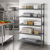Thumbnail image #2 for Cambro Camshelving Basics Plus 18-Inch x 54-Inch x 84-Inch 5-Tier Add-On Polymer Shelving Unit