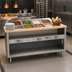 Thumbnail image #2 for Dinex ServeXpress 6-Well Electric Stationary Hot Food Table with Enclosed Base, 86 Inches