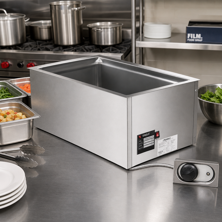 Product image #2 for Eagle Group Built-In Rectangular Electric Hot Well Food Warmer, 12 x 20 Inch Pan Opening, Wet or Dry, 120V