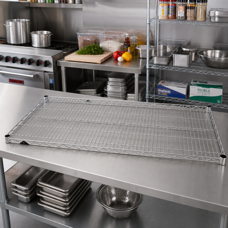 Product image #2 for Metro Super Erecta Super Wide Stainless Steel Wire Shelf, 72 x 36 Inches