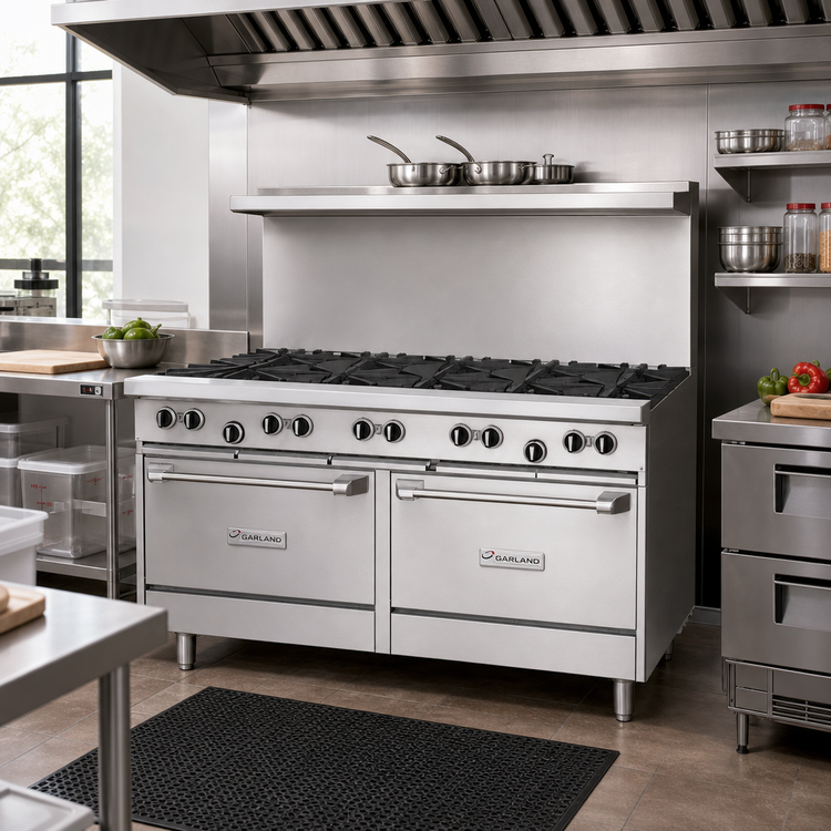 Product image #2 for Garland US Range U Series 60-Inch Gas Restaurant Range with 10 Open Burners, Standard Oven, and Storage Base