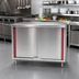Thumbnail image #2 for Eagle Spec-Master Marine Counter Edge Enclosed Work Table with Sliding Doors, 48 x 24 Inches, 304 Stainless Steel Top