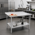 Thumbnail image #2 for John Boos Stallion Stainless Steel Work Table with Rear Up-Turn and Adjustable Undershelf, 72 x 24 Inches
