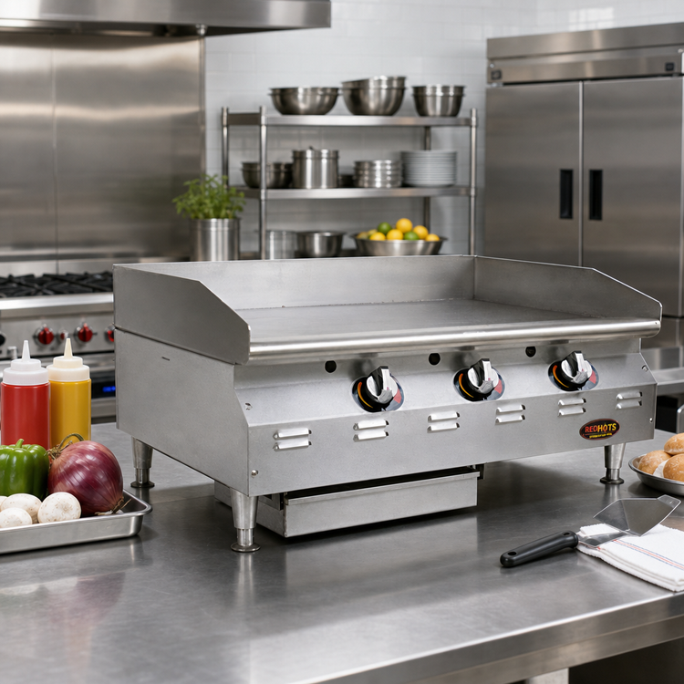 Product image #2 for Eagle Group RedHots Chef's Line 48-Inch Electric Countertop Griddle with Smooth Steel Plate