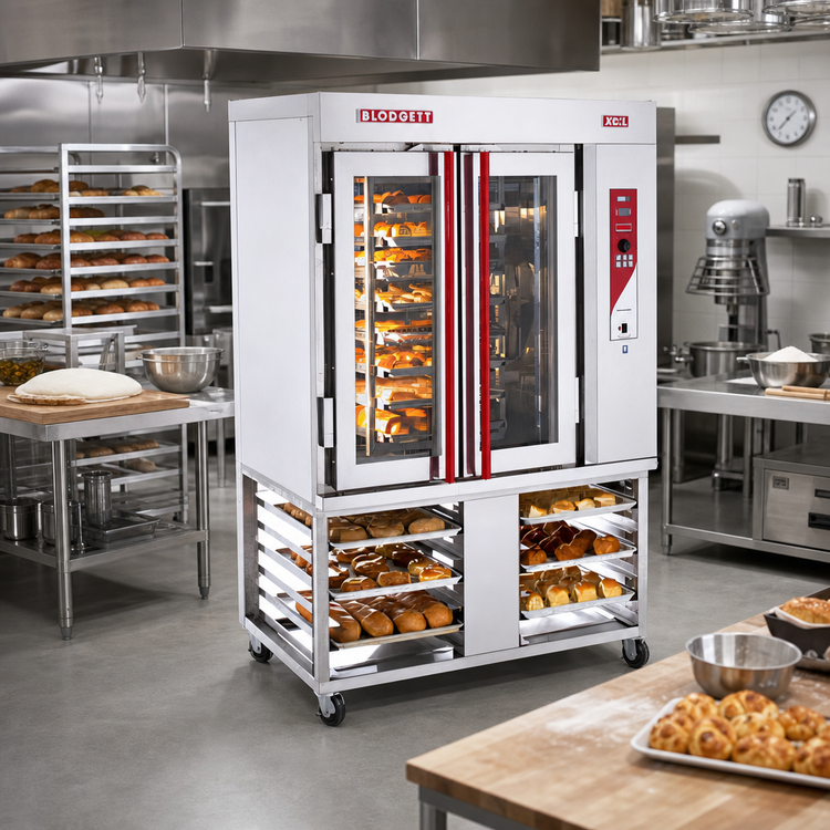 Product image #2 for Mini Rotating Rack Gas Bakery Oven with Stand, 8-Pan Capacity