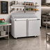 Thumbnail image #2 for Delfield Mega Top 48-Inch Two-Section Sandwich/Salad Prep Table Refrigerator, 2 Doors, 18-Pan, 16 Cu. Ft., Front-Breathing Self-Contained