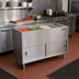 Thumbnail image #2 for Spec-Master Stationary Ice-Cooled 4-Pan Cold Food Table with Enclosed Base and Sliding Doors, 63-5/8-Inch Wide