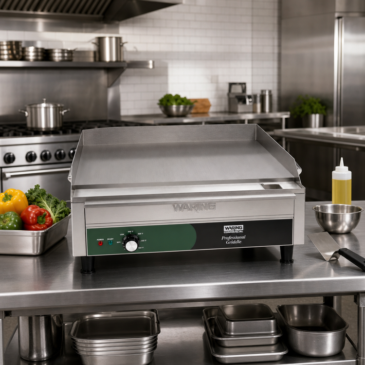 Product image #2 for Waring 24-Inch Electric Countertop Griddle with 24 x 16 Cooking Surface, 240V, 3300W