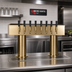Thumbnail image #2 for Micro Matic USA Double Pedestal Countertop Air-Cooled Draft Beer Tower, 8 Faucets, PVD Brass Finish