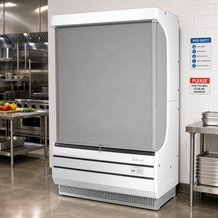 Product image #2 for Turbo Air Locking Fabric Security Cover for TOM-40W-N Open Display Merchandiser