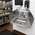 Thumbnail image #2 for BK Resources 14 x 10 Wall-Mount Hand Sink Package with Dual Side Splashes and Lead-Free Faucet