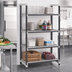 Thumbnail image #2 for Cambro Camshelving Elements XTRA Stationary Starter Shelving Unit, 18 x 72 x 84 Inches, 4-Tier, Speckled Gray