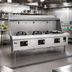 Thumbnail image #2 for MasterRange M-3-SS 3-Chamber Gas Wok Range with Stainless Steel Front and Sides