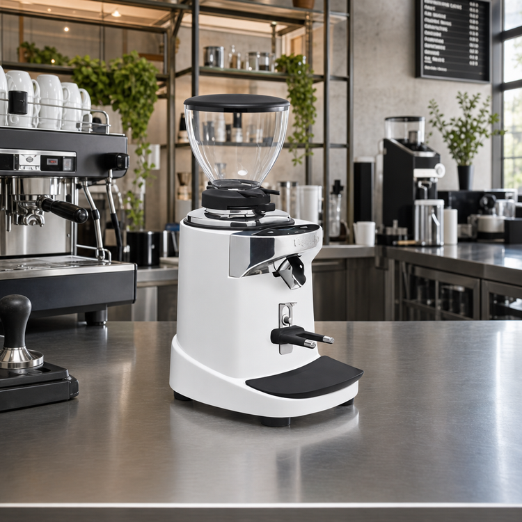Product image #2 for UNIC Ceado E37J On-Demand Espresso Coffee Grinder with 64mm Flat Burrs, White