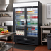 Thumbnail image #2 for Beverage-Air MarketMax Two-Section Pass-Thru Reach-In Refrigerated Merchandiser with Double-Pane Glass Front Doors and Solid Rear Doors, 48.05 Cu. Ft.