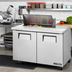 Thumbnail image #2 for True TSSU-48-08-HC 48-Inch Two-Door Sandwich/Salad Prep Table with 8-Pan Top