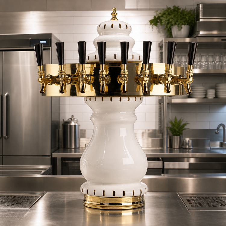 Product image #2 for Micro Matic Braumeister Countertop Air-Cooled Draft Beer Tower with 8 Faucets