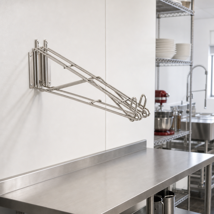 Product image #2 for Stationary Wire Wall Mount Shelf Bracket for 21-Inch Deep Shelf