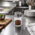 Thumbnail image #2 for American Metalcraft 6 oz Contemporary Clear Glass Spice Shaker with Slotted Stainless Steel Top