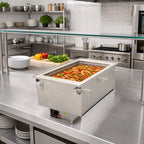 Thumbnail image #2 for Vollrath 3646680HD Drop-In Electric Hot Food Well, Single Full-Size Pan, Auto-Fill Wet Operation, Thermostatic Control, Stainless Steel, 120V