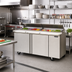 Thumbnail image #2 for Delfield Mega Top Three-Section Sandwich/Salad Prep Refrigerator, 72 Inch, 3-Door, Rear-Mounted Self-Contained R290