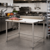 Thumbnail image #2 for Eagle Group 48-Inch x 30-Inch Poly Top Boning Table with Stainless Steel Base and 4-Inch Backsplash