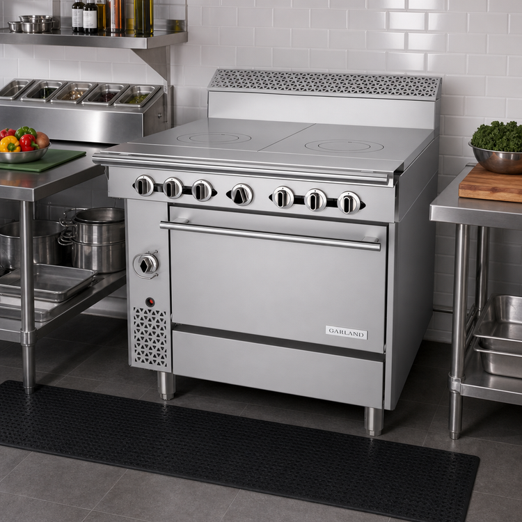 Product image #2 for Garland Cuisine Series 36-Inch Natural Gas Heavy-Duty Range with 2 Front-Fired Hot Tops and Standard Oven