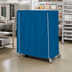 Thumbnail image #2 for Metro 60 x 24 x 74 Inch Mariner Blue Uncoated Nylon Queen Mary & Banquet Cart Cover with Velcro Fastener