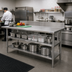 Thumbnail image #2 for Eagle Group 132-Inch x 30-Inch Adjustable Work Table Undershelf for Uni-Lok Hat Channel Frames, 18/304 Stainless Steel