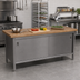 Thumbnail image #2 for John Boos EBSW7-3072 72-Inch x 30-Inch Enclosed Base Wood Top Work Table with 1-3/4-Inch Maple Top and Sliding Doors