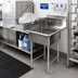 Thumbnail image #2 for 26-Inch Straight Soiled Dish Table with Right-Side Sink, Stainless Steel