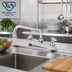 Thumbnail image #2 for T&S Brass 8-Inch Center Deck Mount Workboard Mixing Faucet with 10-Inch Swing Nozzle