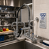 Thumbnail image #2 for T&S Brass EasyInstall Mini Pre-Rinse Faucet with 8-Inch Swing Nozzle and Low-Flow Spray Valve