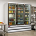 Thumbnail image #2 for Howard-McCray Three-Section Glass Door Merchandiser Refrigerator, Bottom-Mount Self-Contained, Stainless Steel, 65 Cu. Ft.