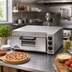 Thumbnail image #2 for Comstock-Castle Countertop Electric Pizza Oven with Single Hearth Deck, Stainless Steel