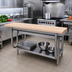 Thumbnail image #2 for Advance Tabco 96-Inch x 10-Inch Wood Cutting Board for Equipment Stands, 1-1/2-Inch Thick, Adjustable Height