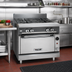 Thumbnail image #2 for Vulcan V Series 36-Inch Heavy Duty Modular Gas Range, 6 Open Burners, Stainless Steel, 210,000 BTU