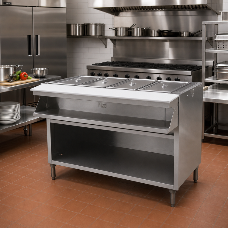 Product image #2 for Spec-Master SHT5CB-208 5-Well Electric Sealed Hot Food Table, 79"W