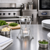 Thumbnail image #2 for Vollrath Butter Melter Complete Set with 3.25 oz Stainless Steel Pan, Glass Candle Holder and Chrome Stand