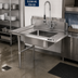 Thumbnail image #2 for Steel Works Stainless 48-Inch Left-to-Right Soiled Dish Table with 20 x 20 x 5 Pre-Rinse Bowl