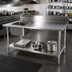 Thumbnail image #2 for John Boos 72-Inch Stainless Steel Work Table With Prep Sink, Left Bowl, 5-Inch Backsplash, and Undershelf
