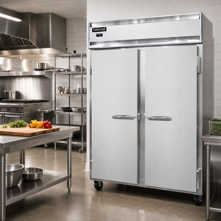Product image #2 for Continental Refrigerator 2FENSS Extra-Wide Two-Section Reach-in Freezer with Solid Doors