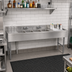 Thumbnail image #2 for Advance Tabco Underbar Basics 84-Inch 3-Compartment Deep-Drawn Stainless Steel Hand Sink and Ice Bin Combo with Deck-Mount Faucet, Right Ice Bin
