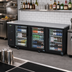 Thumbnail image #2 for Turbo Air Super Deluxe Three-Section Glass Door Back Bar Cooler, 90-3/8